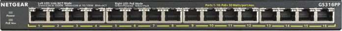 NETGEAR GS316PP 16 Puertos Gigabit Ethernet con PoE+