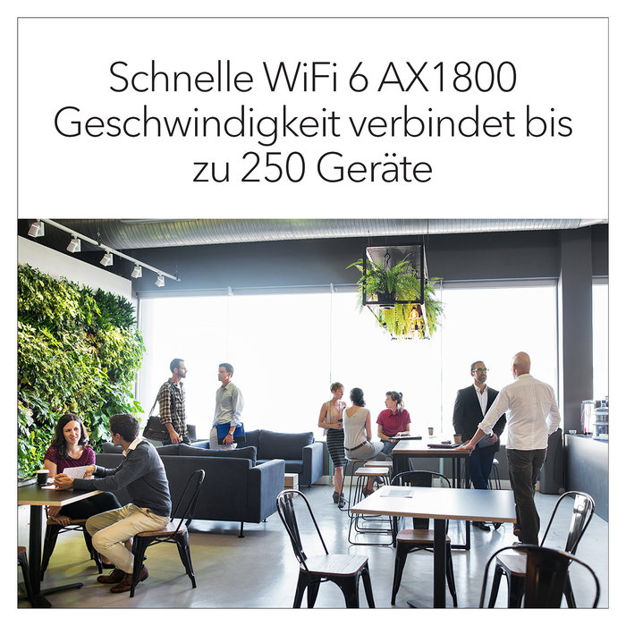 NETGEAR WAX610 Wifi 6 AX1800 Dual Band Access Point, 1800 Mbit/s, Doble Banda 2.4 GHz y 5 GHz