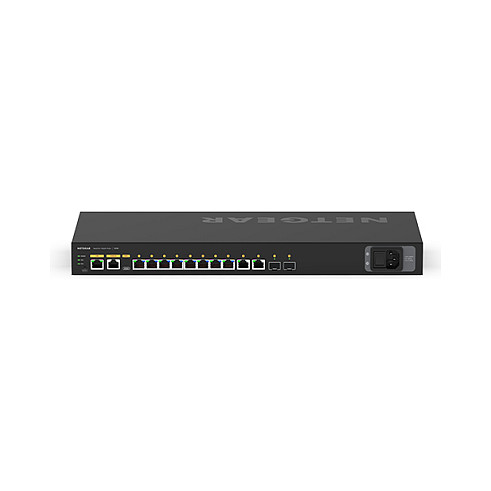NETGEAR M4250-10G2F Switch de Rack Gestionado L2/L3, 10 Puertos Gigabit RJ-45 y 2 SFP, 8 Puertos PoE+ (30W), 1U, Negro NETGEAR M4250-10G2F Switch de Rack Gestionado L2/L3, 10 Puertos Gigabit RJ-45 y 2 SFP, 8 Puertos PoE+ (30W), 1U, Negro