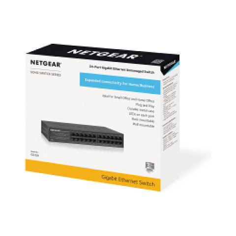 NETGEAR GS324v2 RM Switch Gigabit Ethernet No Administrado 24 Puertos Montaje en Rack Montaje Pared