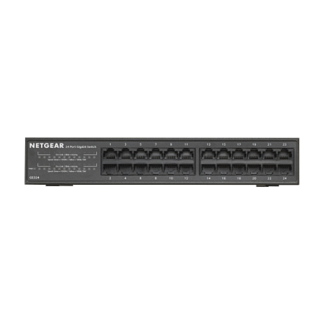 NETGEAR GS324v2 RM Switch Gigabit Ethernet No Administrado 24 Puertos Montaje en Rack Montaje Pared