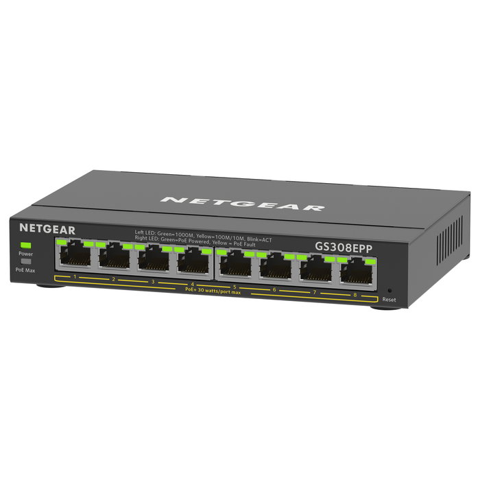 NETGEAR GS308EPP-100PES Switch Gigabit Ethernet 8 Puertos PoE+ NETGEAR GS308EPP-100PES Switch Gigabit Ethernet 8 Puertos PoE+