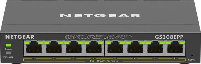 NETGEAR GS308EPP Switch Gestionado 8 Puertos Gigabit con PoE+