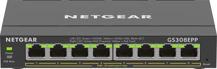 NETGEAR GS308EPP Switch Gestionado 8 Puertos Gigabit PoE+