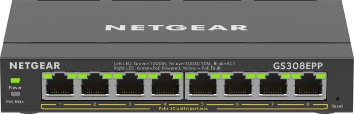 NETGEAR GS308EPP Switch Gestionado 8 Puertos Gigabit con PoE+