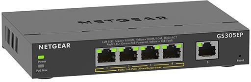 NETGEAR GS305EP Switch Gestionado de 5 Puertos con PoE/PoE+