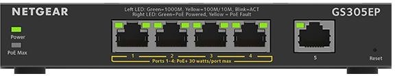 NETGEAR GS305EP Switch Gestionado de 5 Puertos con PoE/PoE+