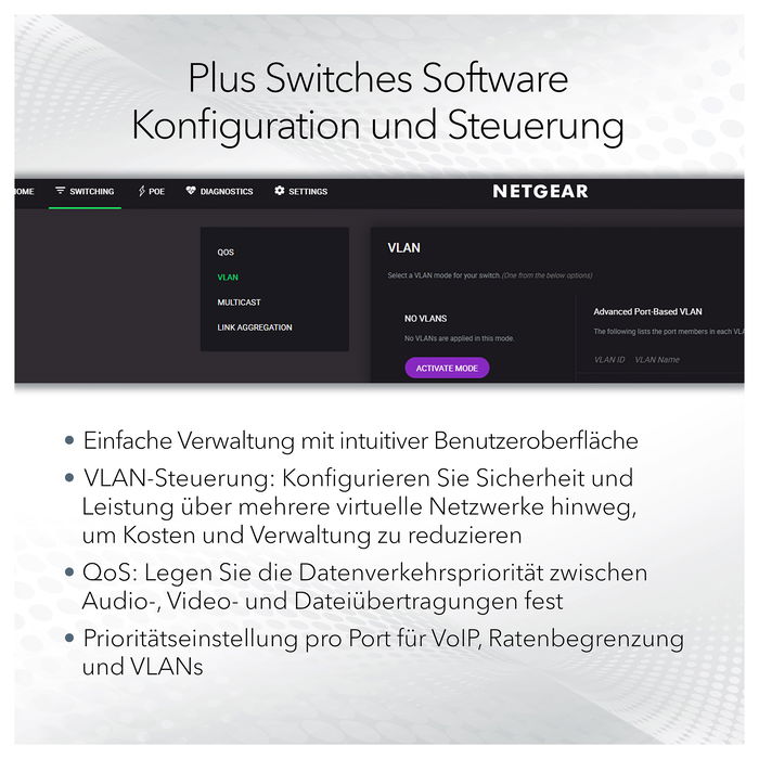 NETGEAR GS305EP-100PES Switch Gigabit Ethernet Inteligente Gestionado, 5 Puertos, PoE+, 63W