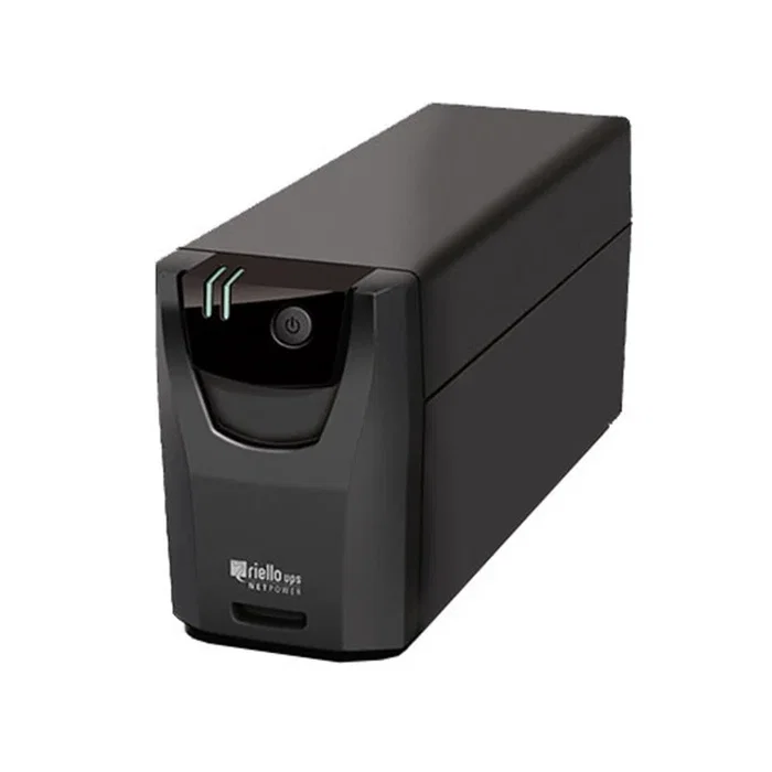 Riello NetPower 600VA SAI (UPS) - 360W, Alimentación Ininterrumpida Interactiva con Pseudo Sine, 4 Salidas AC, 220-240V, Negro