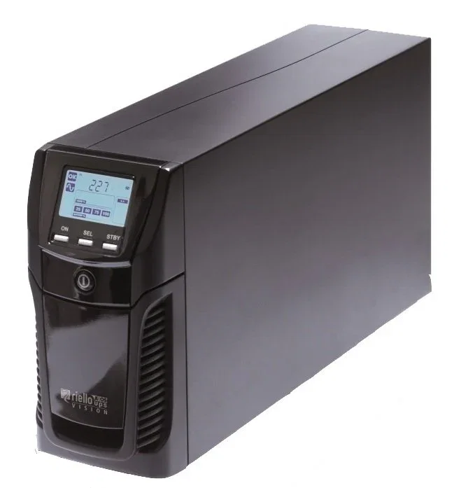 Riello VST 1100 SAI/UPS Line-Interactive 1100VA 880W, Salida Seno Digital, 4 Salidas AC, USB, RS-232, Batería VRLA, Modelo Torre (Gris)
