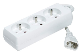 Neklan Power Extension Base Multiple 1,2 m 3 Salidas AC Blanco