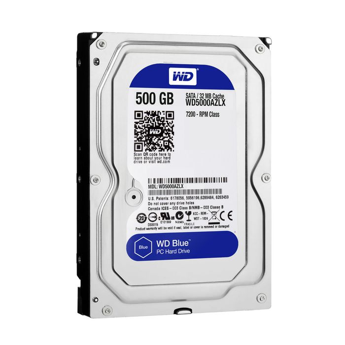 Western Digital WD5000AZLX Disco Duro Interno HDD 3.5" 500GB Blue SATA III 7200 RPM 32MB
