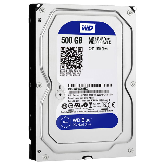 Western Digital WD5000AZLX Blue 500 GB 7200 RPM SATA III 3.5 pulg. Western Digital WD5000AZLX Blue 500 GB 7200 RPM SATA III 3.5 pulg.