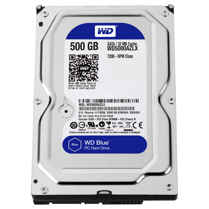 Western Digital WD5000AZLX Blue 500 GB 7200 RPM SATA III 3.5 pulg. Western Digital WD5000AZLX Blue 500 GB 7200 RPM SATA III 3.5 pulg.