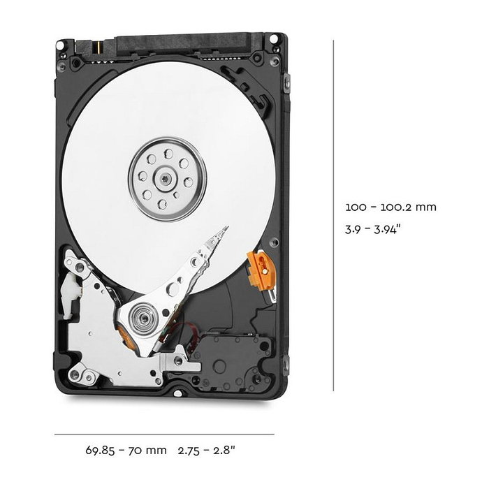 Western Digital Blue 2 TB 2.5'' HDD SATA III