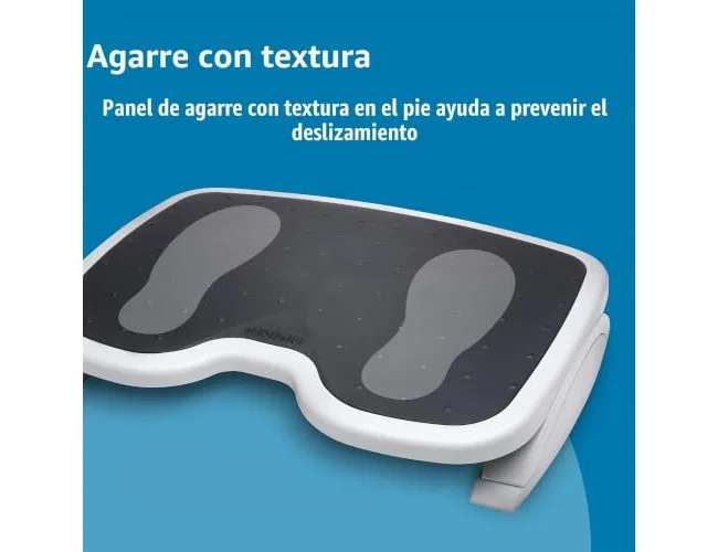 Kensington SoleMate Reposapiés Ajustable Gris/Negro