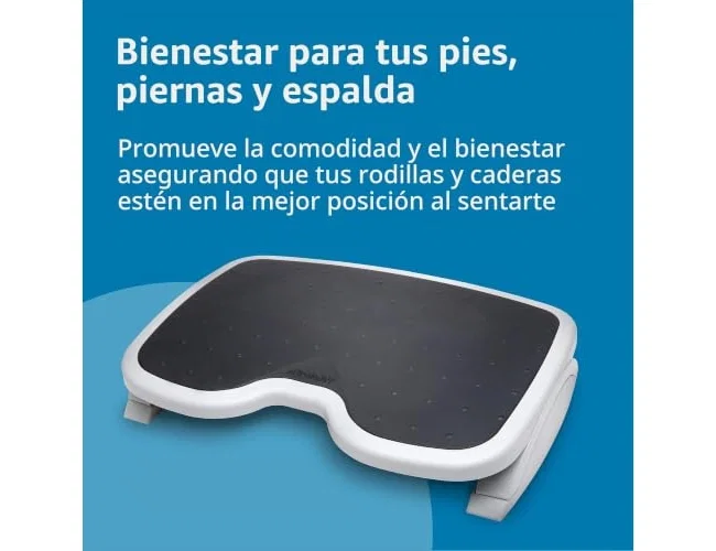 Kensington SoleMate Reposapiés Ajustable Gris/Negro