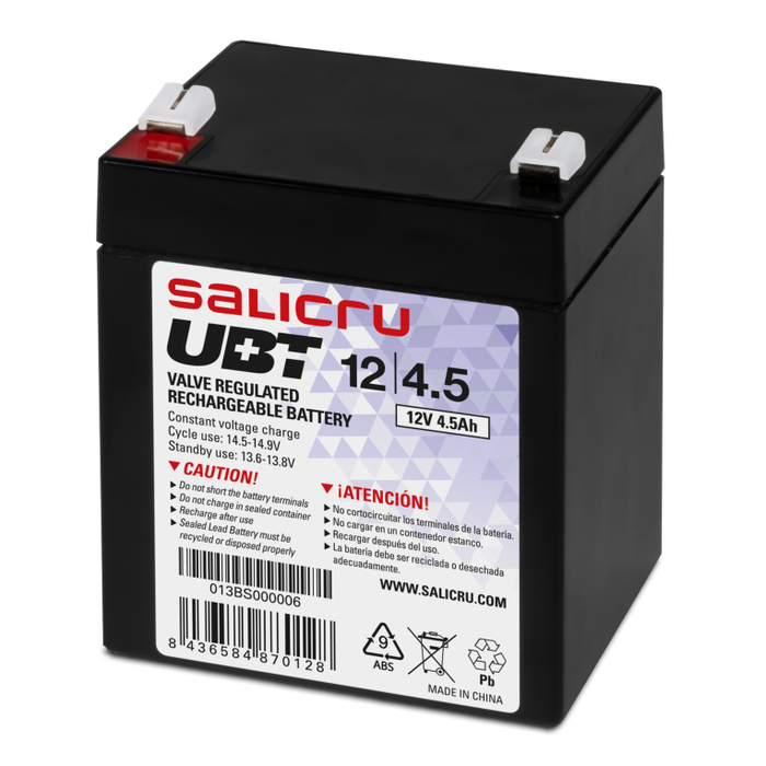 SALICRU BATERIA SAI UBT 12V/4,5AH 68A 5Años 12V 4,5Ah