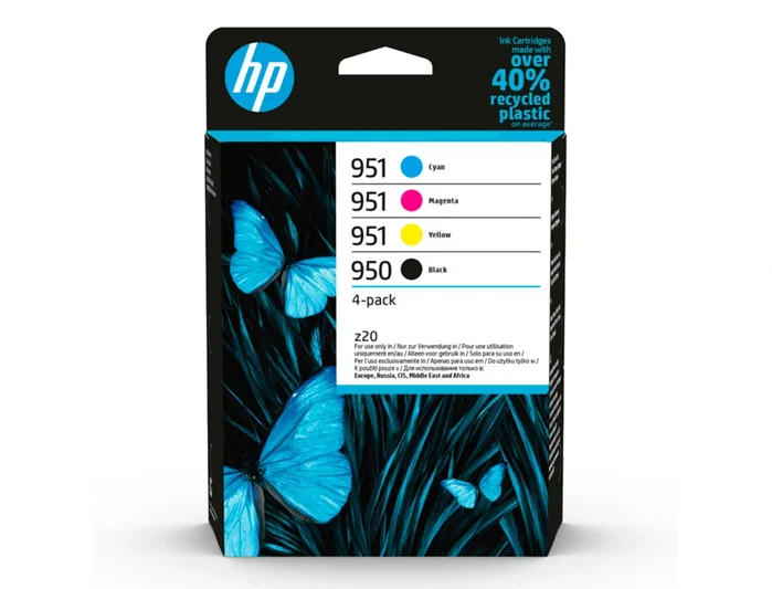 HP Pack de 4 Cartuchos de Tinta Original 950 Negro y 951 Cian, Magenta, Amarillo