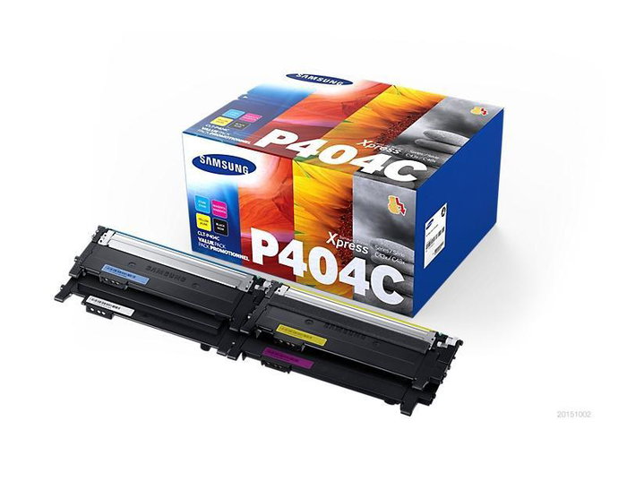 Samsung Multipack de Tóner CLT-P404C / SU365A (Cian, Magenta, Amarillo y Negro) para Xpress C430/C480 series