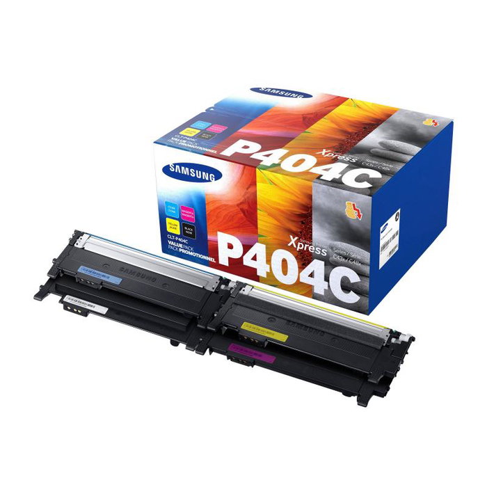 Samsung Multipack de Tóner CLT-P404C / SU365A (Cian, Magenta, Amarillo y Negro) para Xpress C430/C480 series