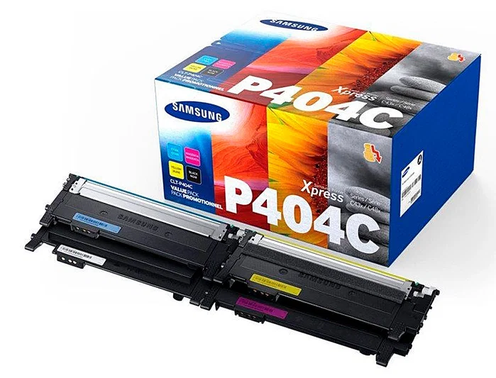 Samsung Multipack de Tóner CLT-P404C / SU365A (Cian, Magenta, Amarillo y Negro) para Xpress C430/C480 series