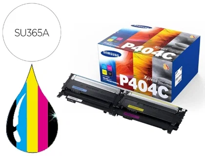 Samsung Multipack de Tóner CLT-P404C / SU365A (Cian, Magenta, Amarillo y Negro) para Xpress C430/C480 series