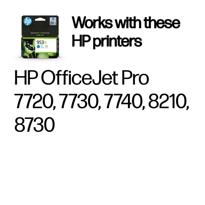 HP 953XL Cian Cartucho de Tinta Original Alto Rendimiento