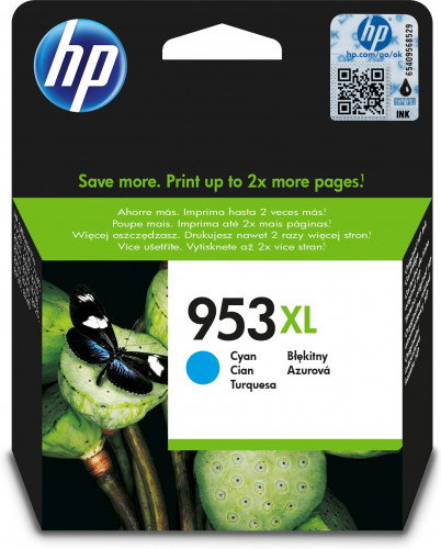 HP Cartucho de Tinta Original 953XL Cian (F6U16AE) High Yield