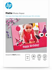 HP Papel foto mate 10x15cm 25hojas