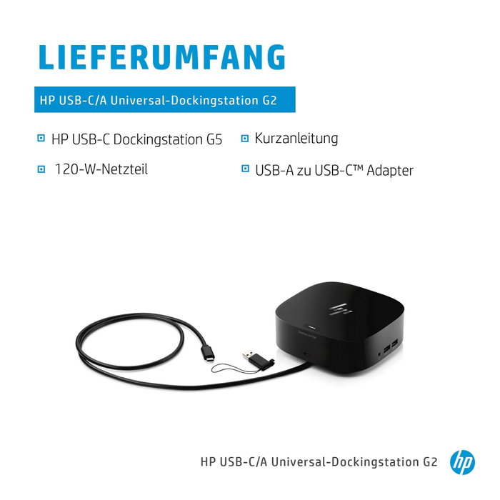 HP Base USB-C G5 Negro (5TW10AA#ABB)