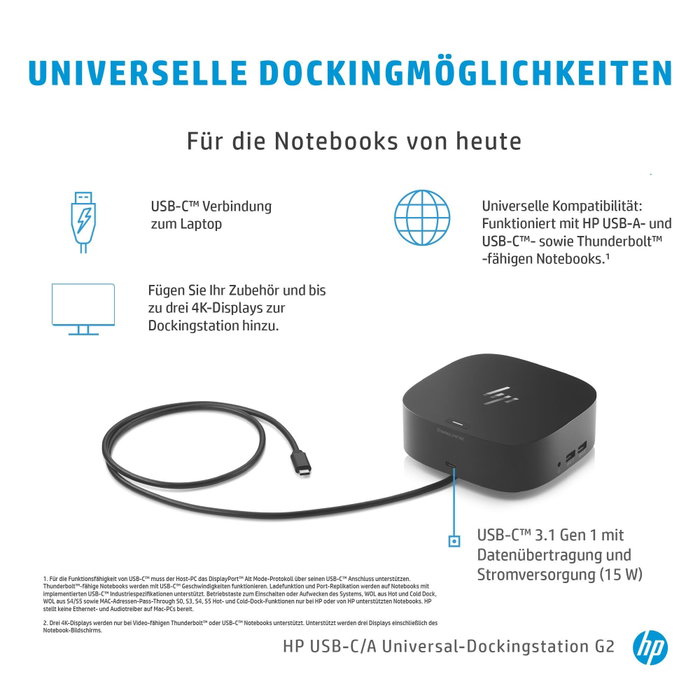 HP Base USB-C G5 Negro (5TW10AA#ABB)