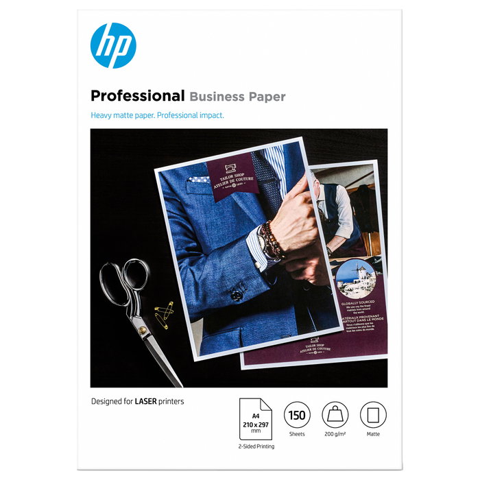 HP Papel Profesional Mate A4 200g 150 Hojas Blanco 7MV80A