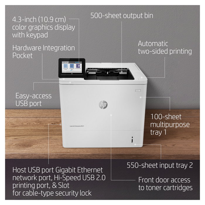 HP LaserJet Enterprise M611dn Impresora Láser Monocromo Blanca HP LaserJet Enterprise M611dn Impresora Láser Monocromo Blanca