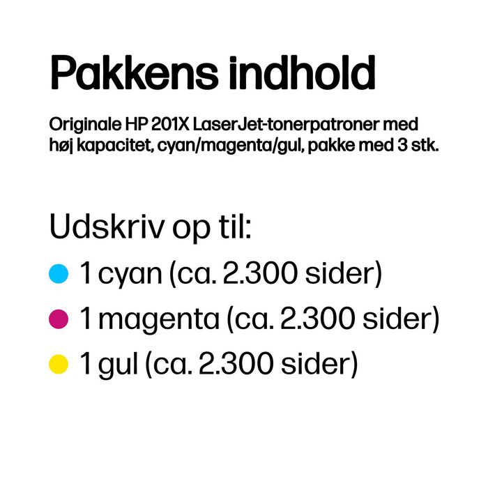 HP 201X Multipack de Tóner Original LaserJet (CF253XM) - Cian, Magenta, Amarillo