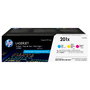 HP 201X Multipack de 3 Tóneres Alta Capacidad (Cian, Magenta, Amarillo)