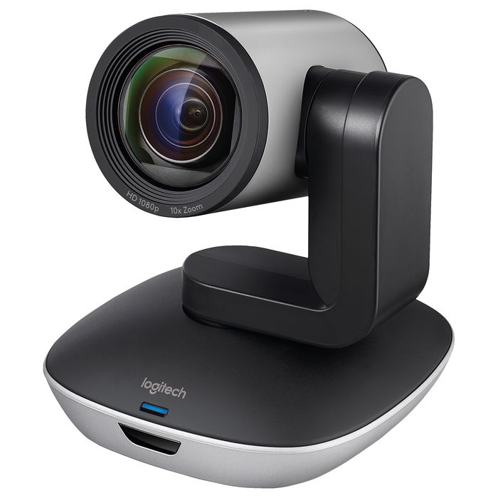 Logitech 960-001057 Sistema de Videoconferencia en Grupo Full HD, Zoom Digital 10x, Color Negro y Gris