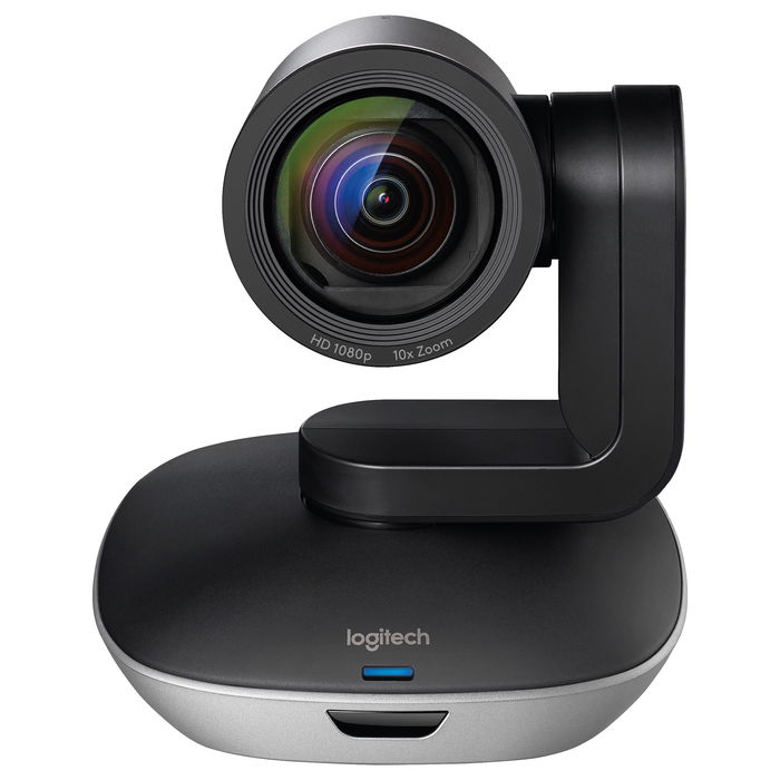 Logitech 960-001057 Sistema de Videoconferencia en Grupo Full HD, Zoom Digital 10x, Color Negro y Gris