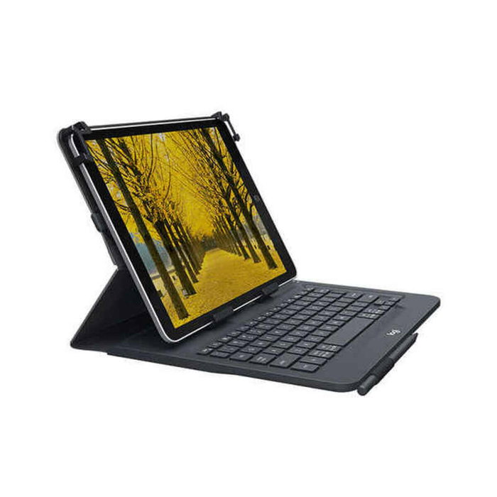 Logitech Universal Folio Funda con Teclado QWERTY Bluetooth para Tablets de 9-10 pulgadas, Negro Logitech Universal Folio Funda con Teclado QWERTY Bluetooth para Tablets de 9-10 pulgadas, Negro