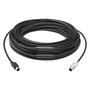 Logitech 939-001490 Cable Extensor GROUP de 15 m, Negro, incluye Correas Velcro