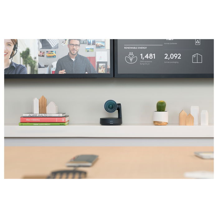 Logitech 960-001227 Rally Cámara PTZ 15x Zoom 90° Campo de Visión 3840 x 2160 60fps Negro