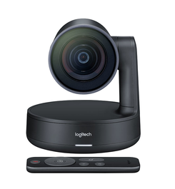 Logitech 960-001227 Webcam Rally, Cámara Web Full HD para Reuniones, Negro
