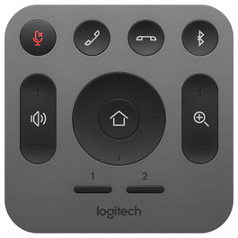 Logitech MeetUp - Control Remoto para Webcam MeetUp, Inalámbrico RF, Color Gris, Botones, Batería Litio