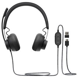 Logitech 981-000870 Auriculares con Diadema Zone Wired MSFT Teams USB-C Alámbrico Gris