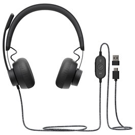 Logitech Headset Zone Wired UC para Comunicaciones Unificadas Auriculares Diadema USB-C con Micrófono Boom 981-000875
