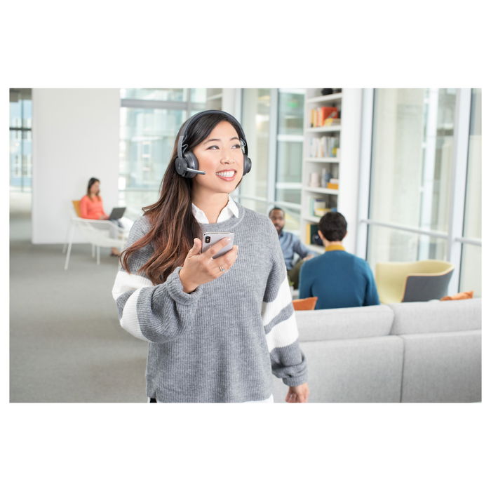 Logitech Zone Wireless UC Auriculares Inalámbricos para Oficina/Centro de Llamadas, On Ear, Grafito, Optimizados para Unified Communications (UC)