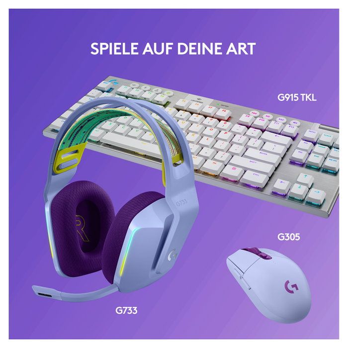 Logitech G733 Auriculares Gaming Inalámbricos LIGHTSPEED RGB - Lila Logitech G733 Auriculares Gaming Inalámbricos LIGHTSPEED RGB - Lila