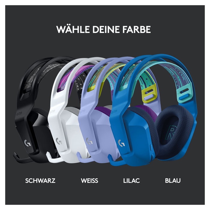 Logitech G733 Auriculares Gaming Inalámbricos LIGHTSPEED RGB - Lila Logitech G733 Auriculares Gaming Inalámbricos LIGHTSPEED RGB - Lila