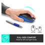 Logitech M190 Ratón Inalámbrico Full-size Azul