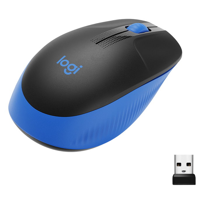 Logitech M190 Ratón Inalámbrico Full-size Azul